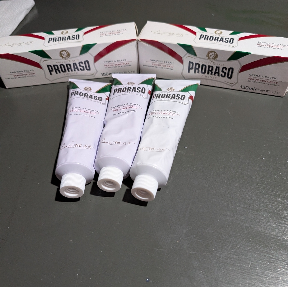 (5) Ct Proraso Shaving Cream 5.2oz Each All New Just Missing 3 Boxes